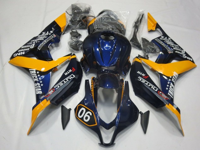 2007-2008 Special Deep Blue and Yellow CBR600RR Fairings