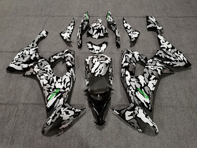 2008-2010 Camo and Green Logo ZX10R Fairings 2008-2010 Camo and Green Logo ZX10R Fairings