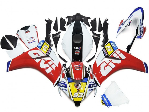 2008-2011 93 Number White and Red CBR1000RR Fairings 2008-2011 93 Number White and Red CBR1000RR Fairings