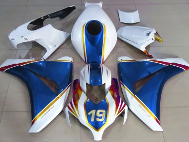 2008-2011 Gloss Blue and White CBR1000RR Fairings