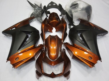 2008-2012 Orange and Matte Black Ninja 250 Fairings