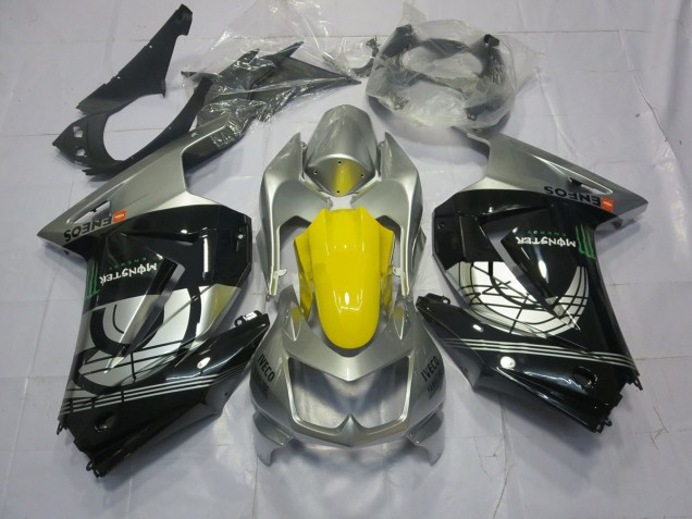2008-2012 Silver and Black Ninja 250 Fairings