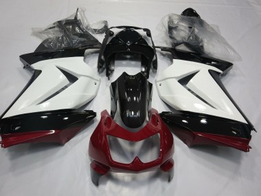 2008-2012 White Red and Black Ninja 250 Fairings