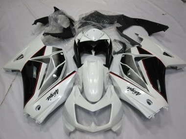 2008-2012 White and Black Ninja 250 Fairings