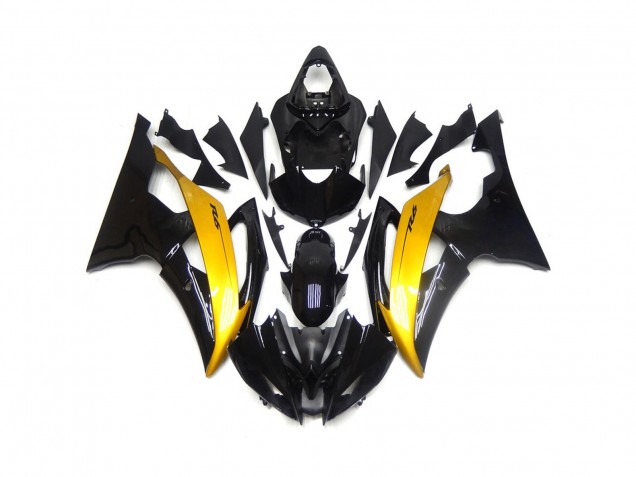 2008-2016 Black and Gold Gloss R6 Fairings 2008-2016 Black and Gold Gloss R6 Fairings