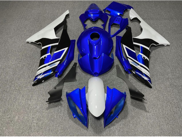 2008-2016 Blue Black and White OEM Style R6 Fairings