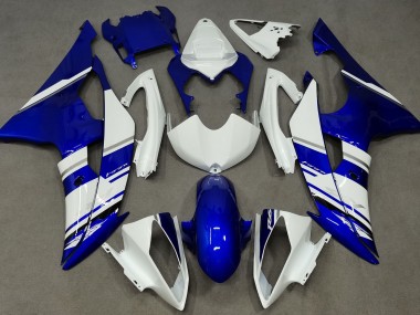 2008-2016 Blue and White Custom OEM Style R6 Fairings