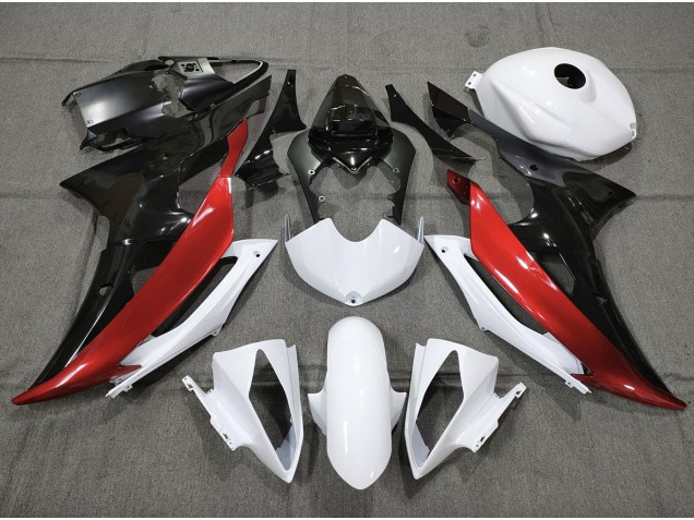 2008-2016 Custom Red Black and White R6 Fairings 2008-2016 Custom Red Black and White R6 Fairings