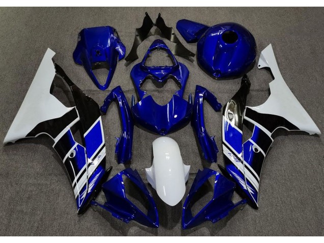 2008-2016 Dark Blue and White Custom R6 Fairings 2008-2016 Dark Blue and White Custom R6 Fairings