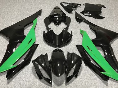 2008-2016 Gloss Black & Green R6 Fairings