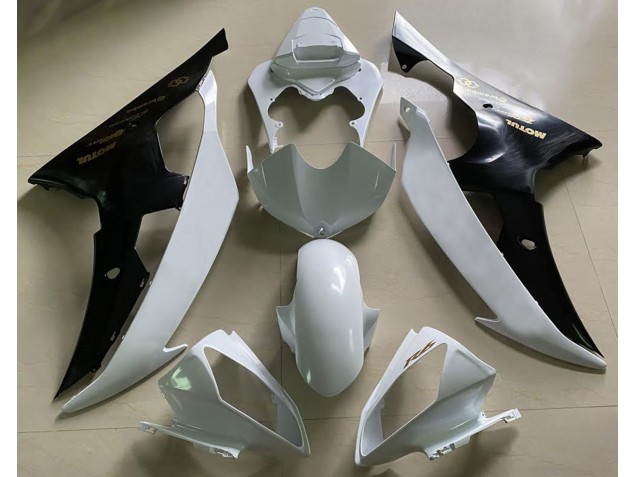 2008-2016 Gloss White and Black & Gold R6 Fairings