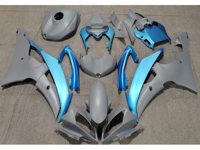 2008-2016 Matte Grey & Sky Blue R6 Fairings 2008-2016 Matte Grey & Sky Blue R6 Fairings