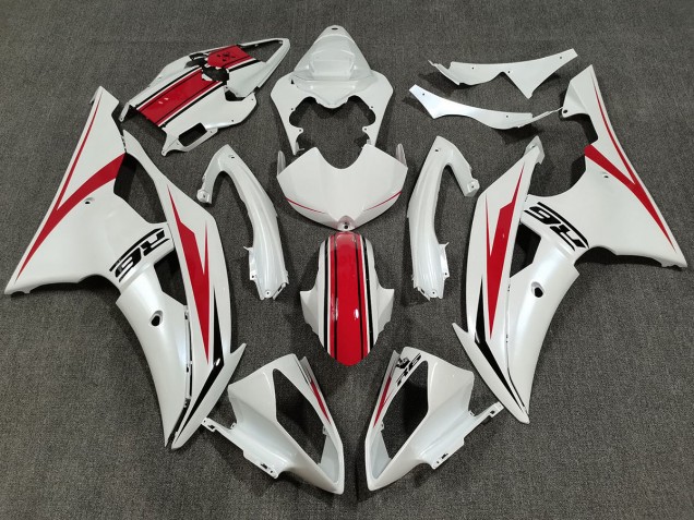 2008-2016 Pearl White & Gloss Red R6 Fairings 2008-2016 Pearl White & Gloss Red R6 Fairings