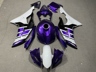 2008-2016 Purple Black and White OEM Style R6 Fairings