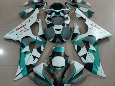 2008-2016 Seafoam Green Snow Camo R6 Fairings