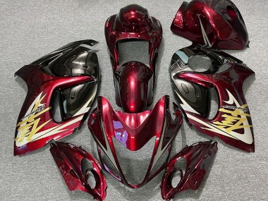 2008-2020 Deep Red & Gold GSXR 1300 Hayabusa Fairings