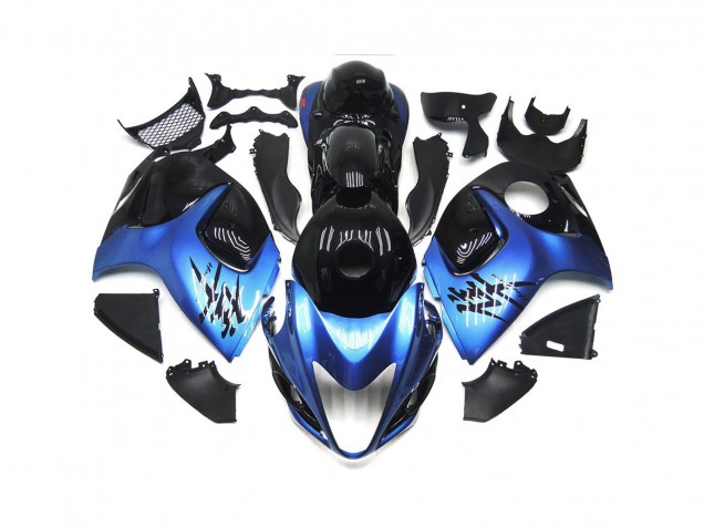 2008-2020 Deep blue with Black Custom GSXR 1300 Hayabusa Fairings 2008-2020 Deep blue with Black Custom GSXR 1300 Hayabusa Fairings