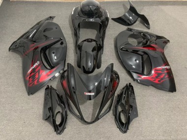 2008-2020 Gloss Black & Red GSXR 1300 Hayabusa Fairings
