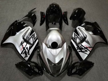 2008-2020 Gloss Black & Silver Design GSXR 1300 Hayabusa Fairings