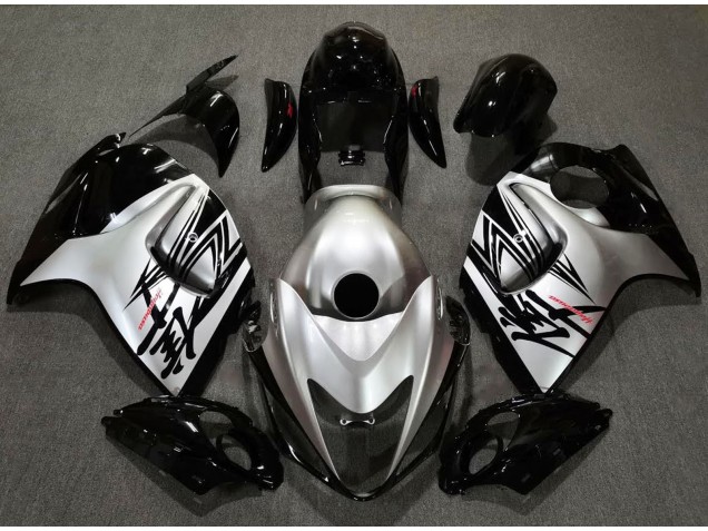 2008-2020 Gloss Black & Silver Design GSXR 1300 Hayabusa Fairings 2008-2020 Gloss Black & Silver Design GSXR 1300 Hayabusa Fairings