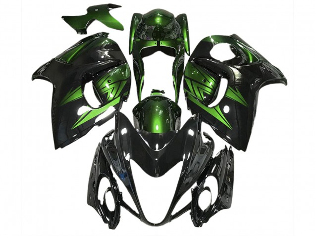 2008-2020 Gloss Black and Deep Green GSXR 1300 Hayabusa Fairings 2008-2020 Gloss Black and Deep Green GSXR 1300 Hayabusa Fairings