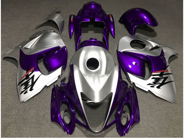 2008-2020 Gloss Purple and Silver GSXR 1300 Hayabusa Fairings 2008-2020 Gloss Purple and Silver GSXR 1300 Hayabusa Fairings