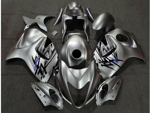 2008-2020 Liquid Silver & Blue GSXR 1300 Hayabusa Fairings 2008-2020 Liquid Silver & Blue GSXR 1300 Hayabusa Fairings
