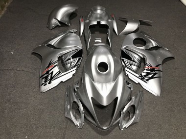 2008-2020 Liquid Silver & Red GSXR 1300 Hayabusa Fairings