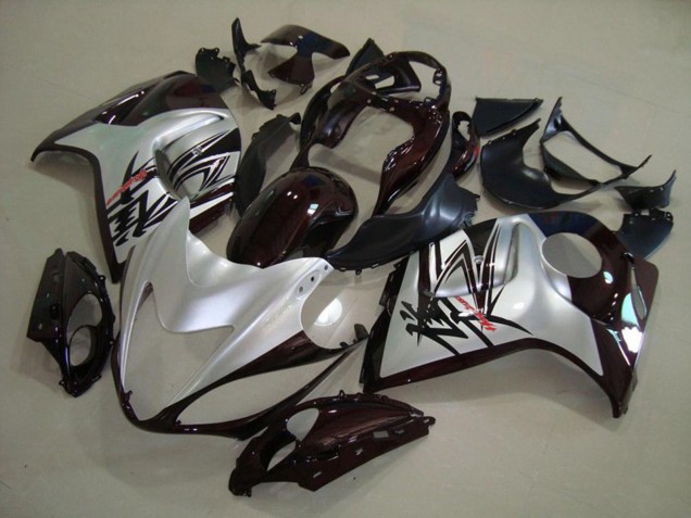 2008-2020 Silver Black GSXR 1300 Hayabusa Fairings 2008-2020 Silver Black GSXR 1300 Hayabusa Fairings