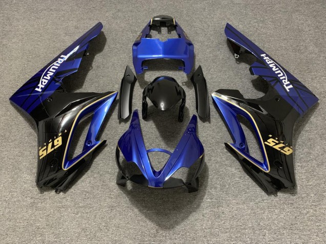 2009-2012 Gloss Blue and Black Daytona 675 Fairings