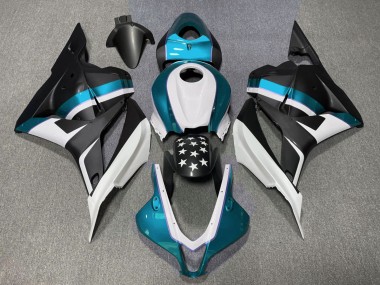 2009-2012 Matte Black and Light Blue Star CBR600RR Fairings