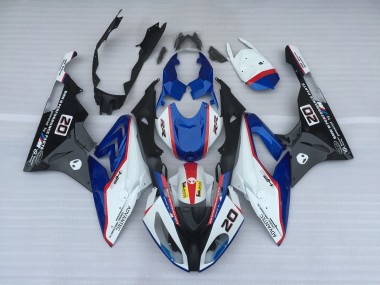 2009-2014 Alien Blue and White S1000RR Fairings
