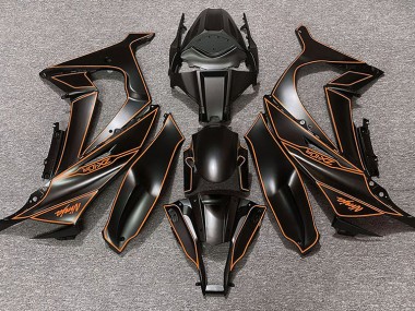 2011-2015 Matte Black & Orange Lining ZX10R Fairings