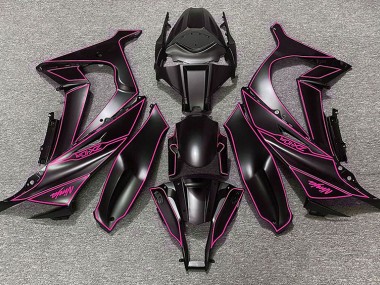 2011-2015 Matte Black & Pink Lining ZX10R Fairings