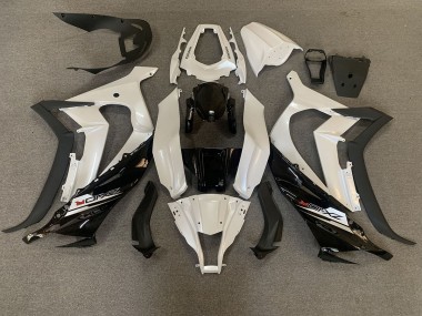 2011-2015 Pearl White & Black ZX10R Fairings