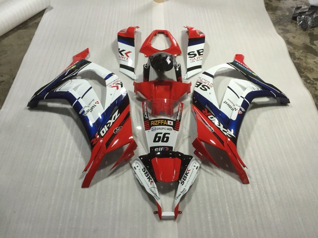 2011-2015 Red blue and White Race ZX10R Fairings 2011-2015 Red blue and White Race ZX10R Fairings