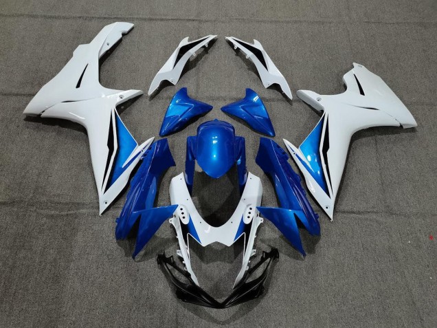 2011-2024 Blue and White GSXR 600-750 Fairings 2011-2024 Blue and White GSXR 600-750 Fairings