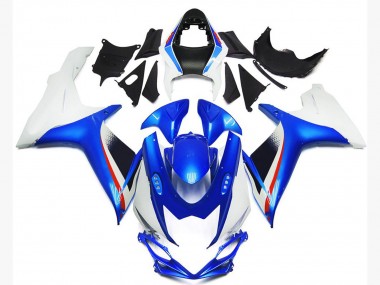 2011-2024 Deep Blue and Gloss White Style GSXR 600-750 Fairings
