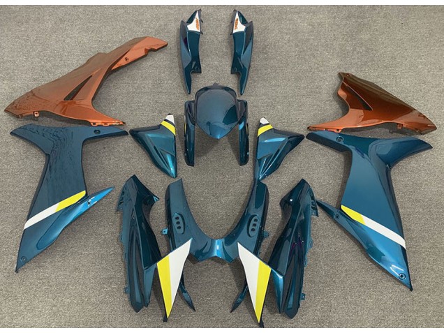 2011-2024 Gloss Light Blue and Orange GSXR 600-750 Fairings 2011-2024 Gloss Light Blue and Orange GSXR 600-750 Fairings