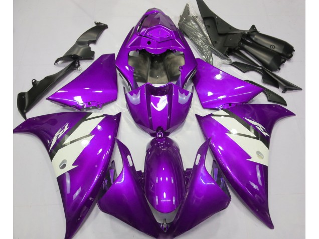 2012-2014 Gloss Purple & White R1 Fairings