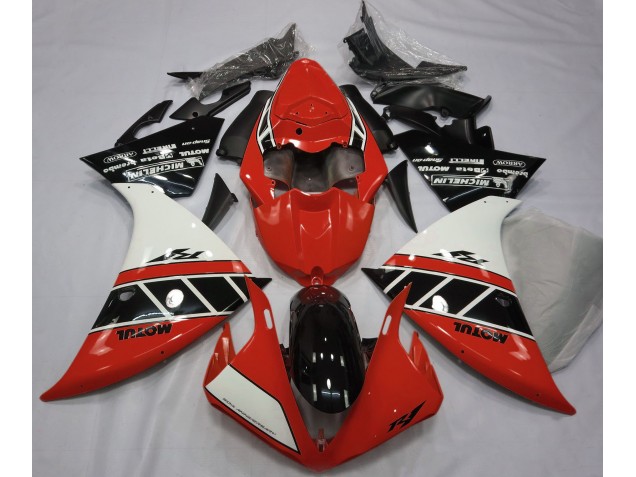2012-2014 Gloss Red White and Black R1 Fairings