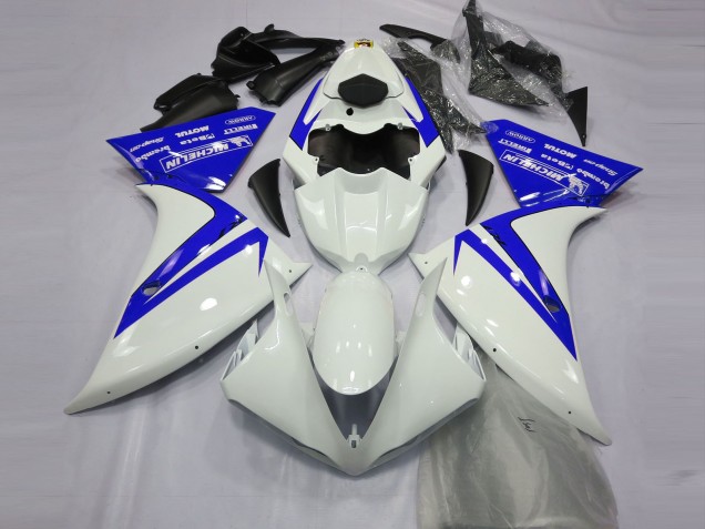 2012-2014 Gloss White and Blue R1 Fairings