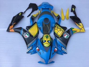 2012-2016 Blue Shark Teeth CBR1000RR Fairings