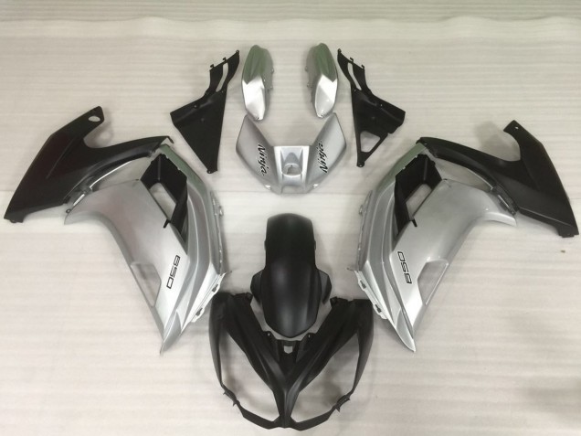 2012-2016 Silver and Black Ninja 650R Fairings