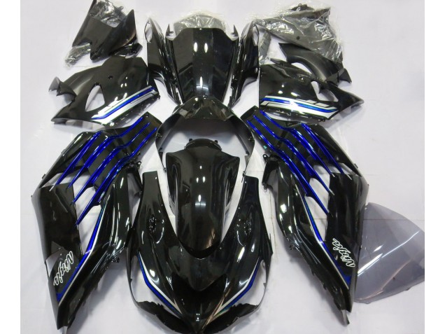 2012-2021 Gloss Black & Blue ZX14R Fairings 2012-2021 Gloss Black & Blue ZX14R Fairings