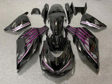 2012-2021 Gloss Black & Pink ZX14R Fairings