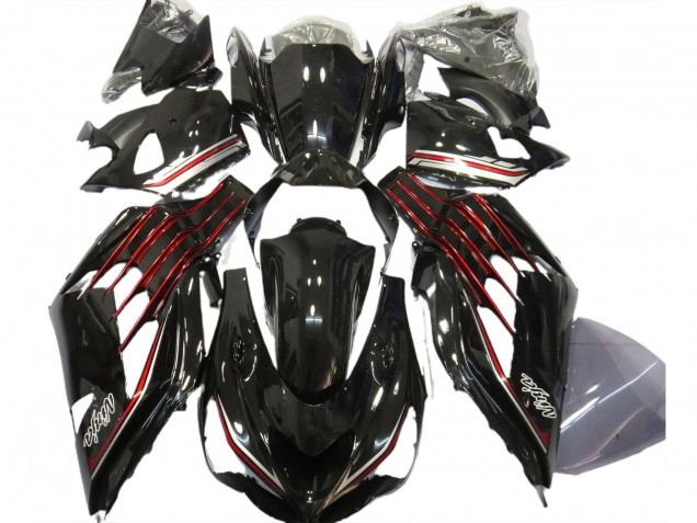 2012-2021 Gloss Black & Red ZX14R Fairings 2012-2021 Gloss Black & Red ZX14R Fairings