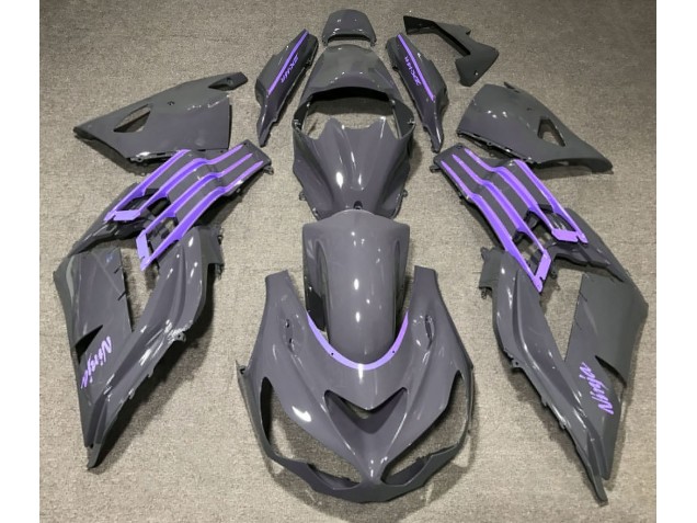 2012-2021 Nardo Grey & Purple ZX14R Fairings 2012-2021 Nardo Grey & Purple ZX14R Fairings