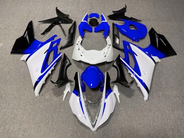 2013-2016 Gloss White and Blue Daytona 675 Fairings