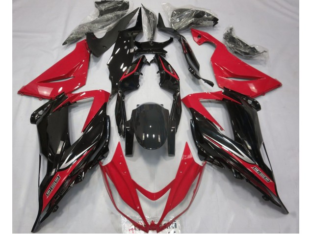 2013-2018 Black and Red ZX6R Fairings